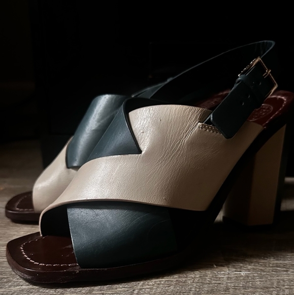 Tory Burch Block Heel Bleeker Sandal 8.5M - Picture 1 of 8